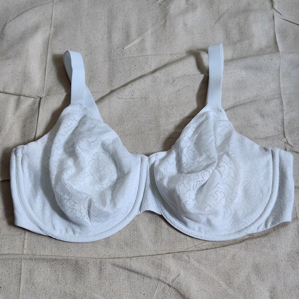 Wacoal Inside Job Underwire Bra 855345 40G White Lace Full Coverage Support